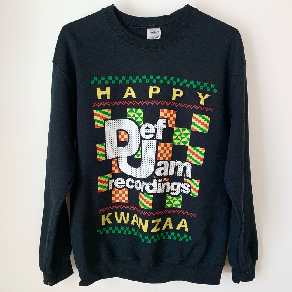 Def Jam Records “Happy Kwanzaa” Christmas Sweater / Sweatshirt